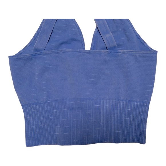 Blue Washed Free People Good Karma Crop #2 - Picture 3 of 6